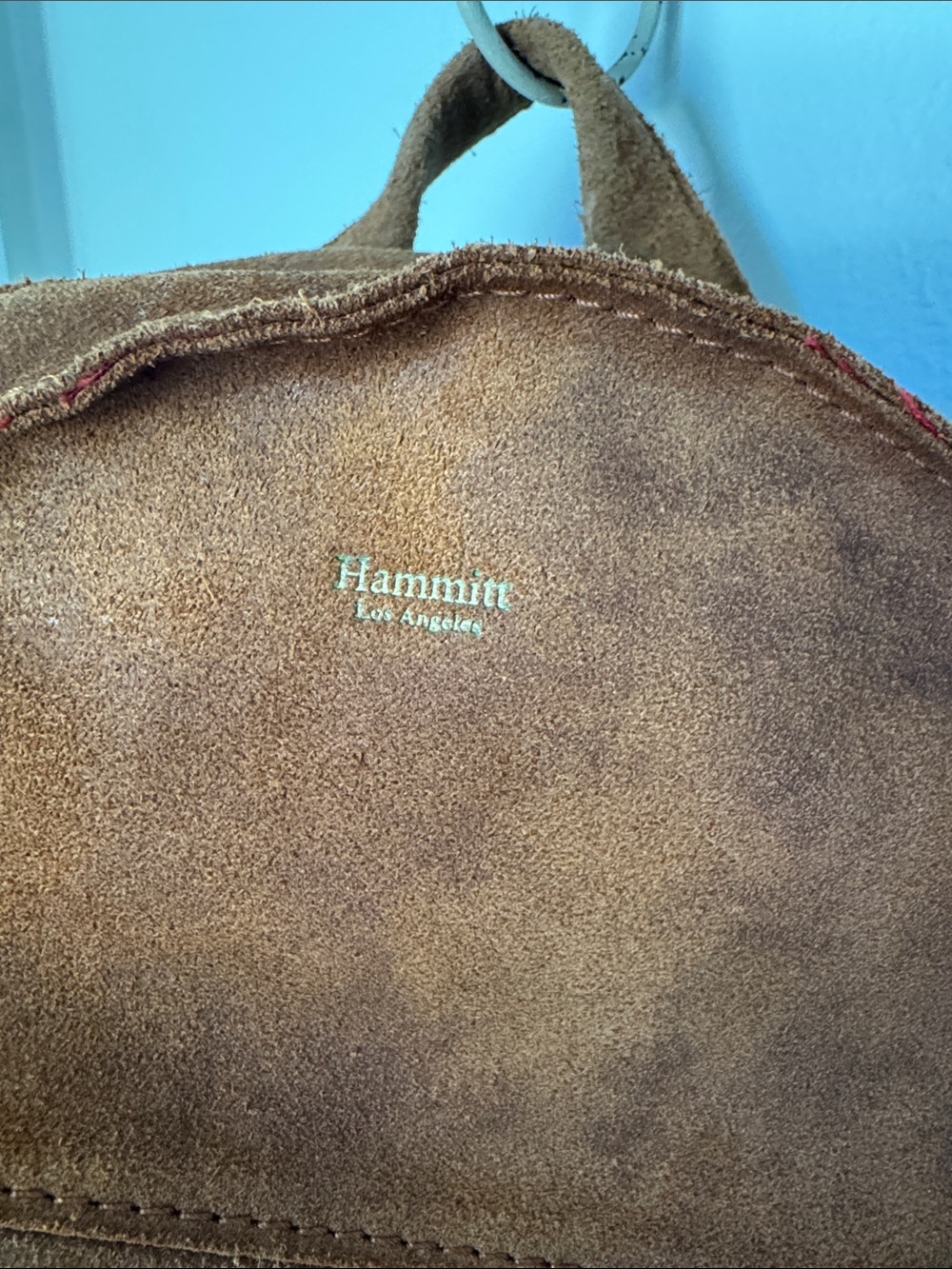 Hammitt Hunter Med Brown Suede Backpack with Gold Studs - Picture 5 of 9
